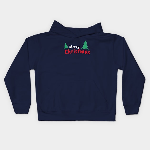 merry christmas Kids Hoodie by GS